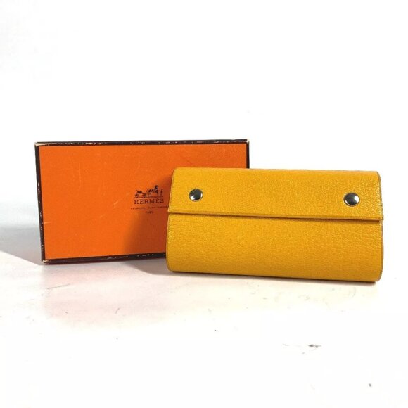 HERMES Roll Note Caillou Notepad stationery notebook Leather yellow - Picture 11 of 11